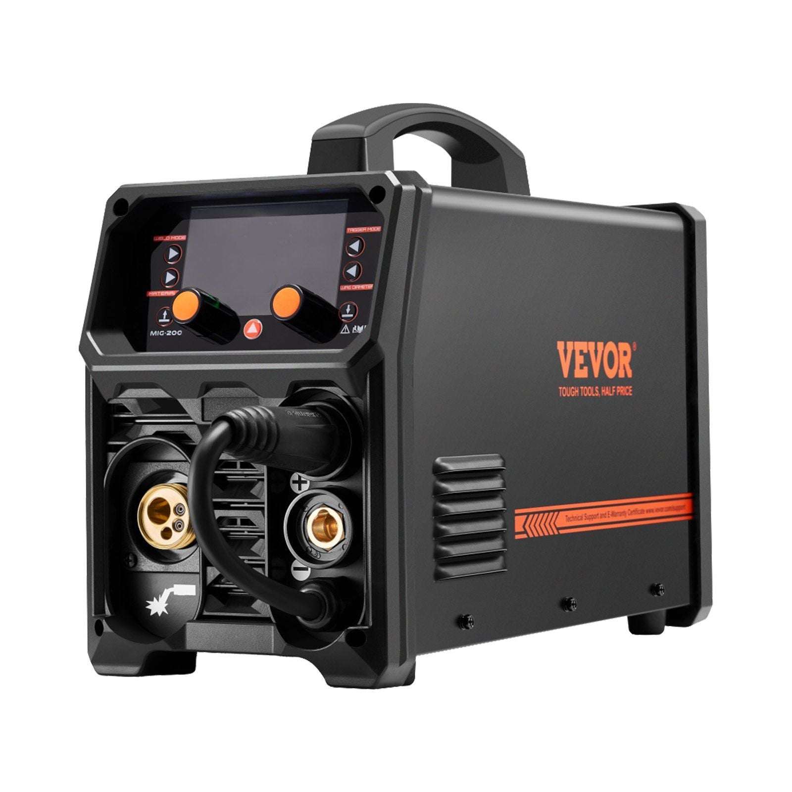 MIG Welder, 200A Synergic Mig Welding Machine, 4-in-1 Gas MIG/Flux Core MIG/Stick/Lift TIG Multi-Process V952-MIGYXHJ4H120SMGZBV3