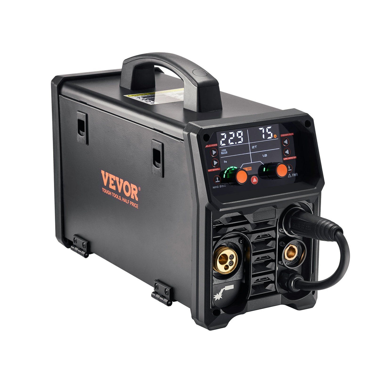 MIG Welder, 200A Synergic Mig Welding Machine, 4-in-1 Gas MIG/Flux Core MIG/Stick/Lift TIG Multi-Process V952-MIGYXHJ4H120SMGZBV3