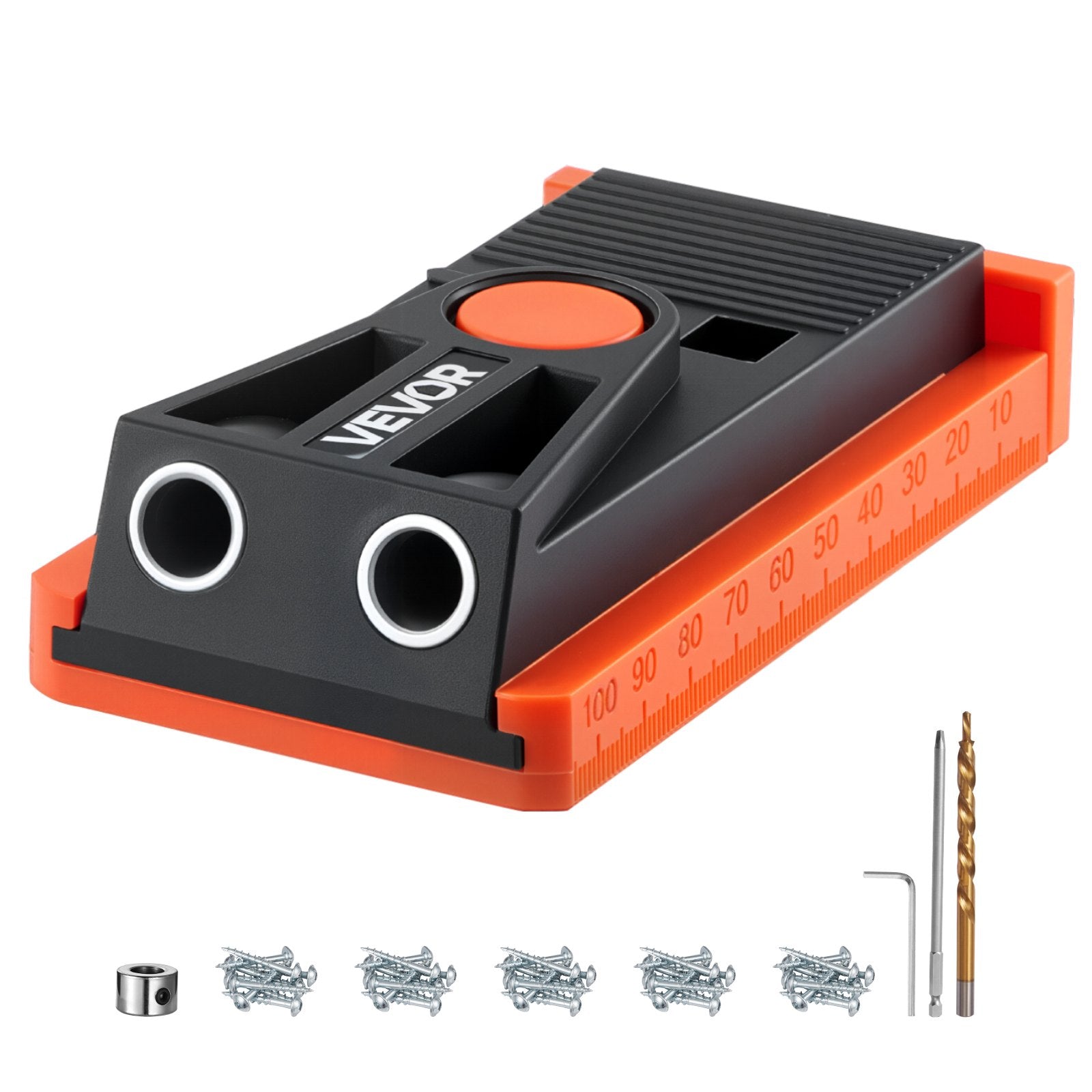 Pocket Hole Jig Kit, 12.7 to 38.1 mm Adjustable, Mini Jig Pocket Hole System with Step Drill, Hex Wrench, V952-MINISXKKJDPSVGZHO001V0