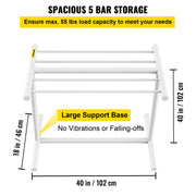 Pool Towel Rack, 5 Bar, White, Freestanding Outdoor PVC T-Shape Poolside Storage Organizer, Include 8 Towel V952-MJJBSGZXGBDD5JAP7V0