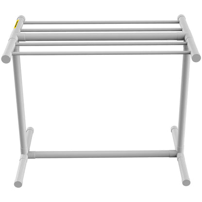 Pool Towel Rack, 5 Bar, White, Freestanding Outdoor PVC T-Shape Poolside Storage Organizer, Include 8 Towel V952-MJJBSGZXGBDD5JAP7V0