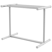 Pool Towel Rack, 5 Bar, White, Freestanding Outdoor PVC T-Shape Poolside Storage Organizer, Include 8 Towel V952-MJJBSGZXGBDD5JAP7V0
