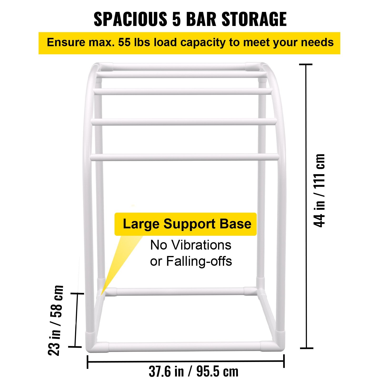 Pool Towel Rack, 5 Bar, Milky, Freestanding Outdoor PVC Curved Poolside Storage Organizer, Include 8 Towel V952-MJJBSSXGBDDW52IAUV0