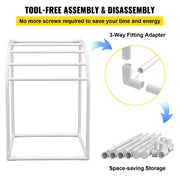 Pool Towel Rack, 5 Bar, Milky, Freestanding Outdoor PVC Curved Poolside Storage Organizer, Include 8 Towel V952-MJJBSSXGBDDW52IAUV0