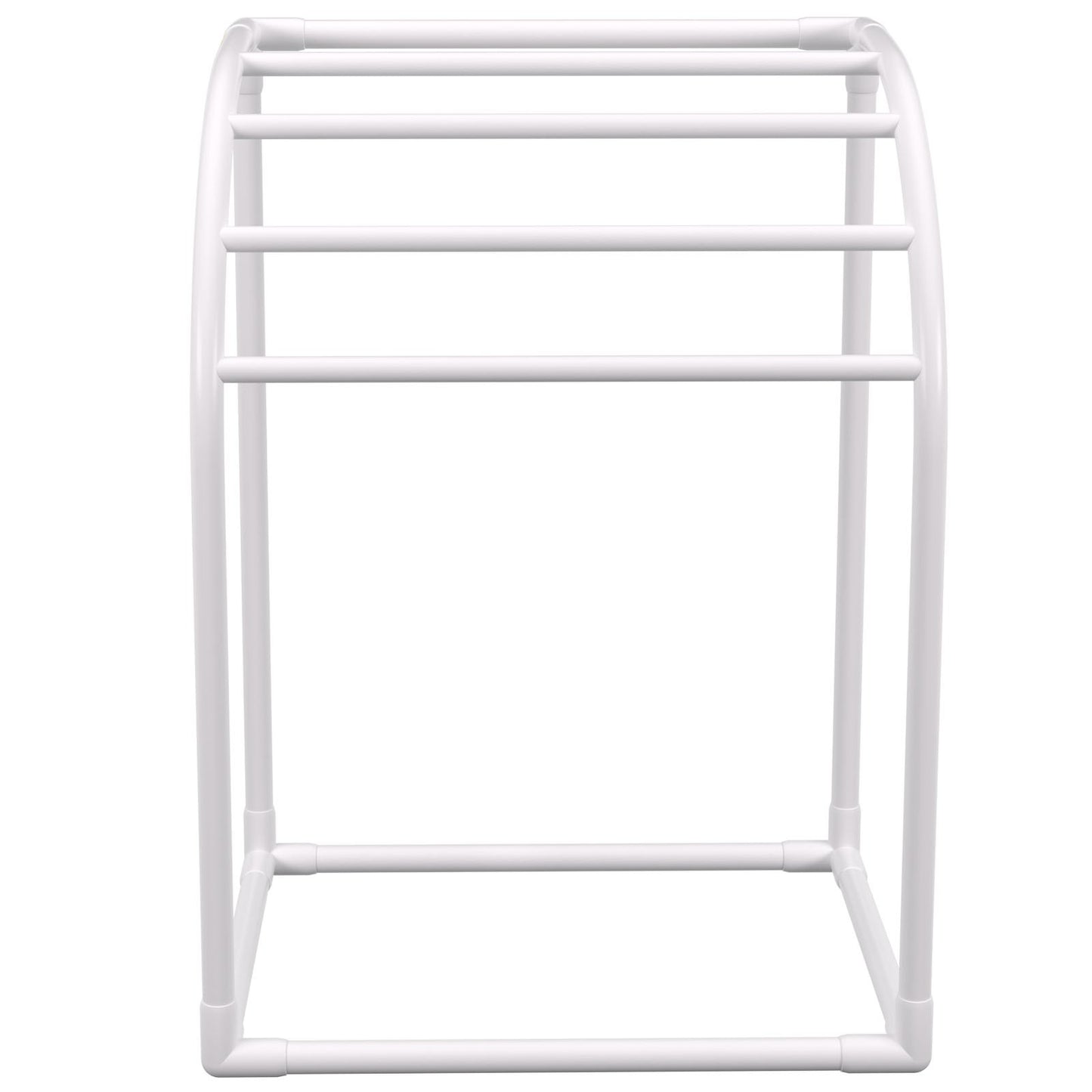 Pool Towel Rack, 5 Bar, Milky, Freestanding Outdoor PVC Curved Poolside Storage Organizer, Include 8 Towel V952-MJJBSSXGBDDW52IAUV0