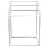 Pool Towel Rack, 5 Bar, Milky, Freestanding Outdoor PVC Curved Poolside Storage Organizer, Include 8 Towel V952-MJJBSSXGBDDW52IAUV0