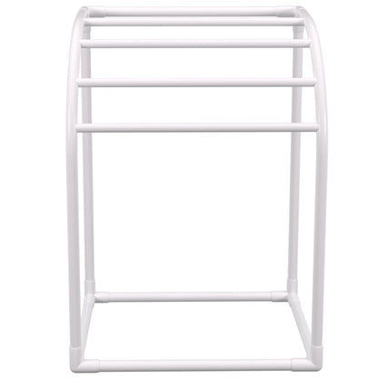 Pool Towel Rack, 5 Bar, Milky, Freestanding Outdoor PVC Curved Poolside Storage Organizer, Include 8 Towel V952-MJJBSSXGBDDW52IAUV0
