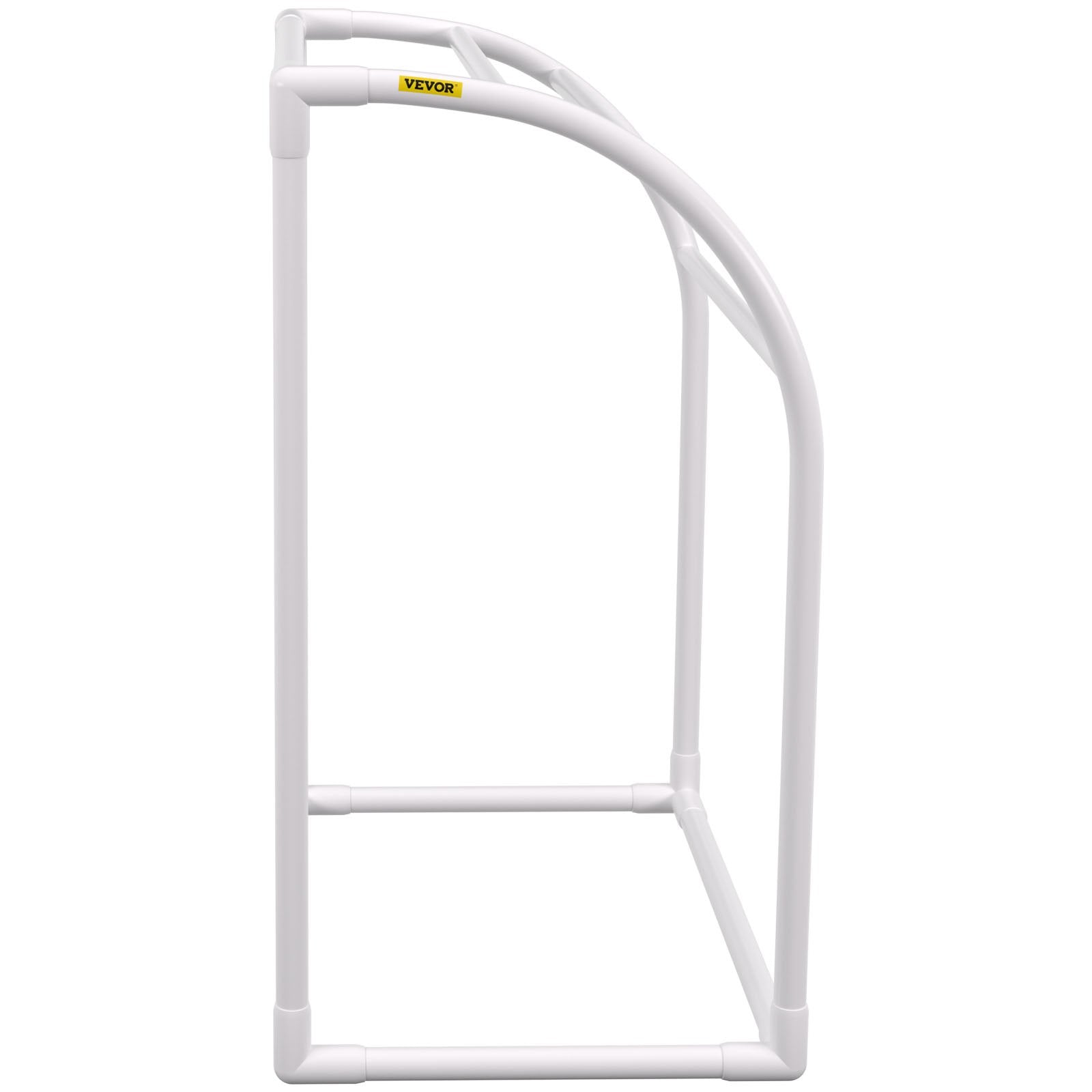 Pool Towel Rack, 5 Bar, Milky, Freestanding Outdoor PVC Curved Poolside Storage Organizer, Include 8 Towel V952-MJJBSSXGBDDW52IAUV0