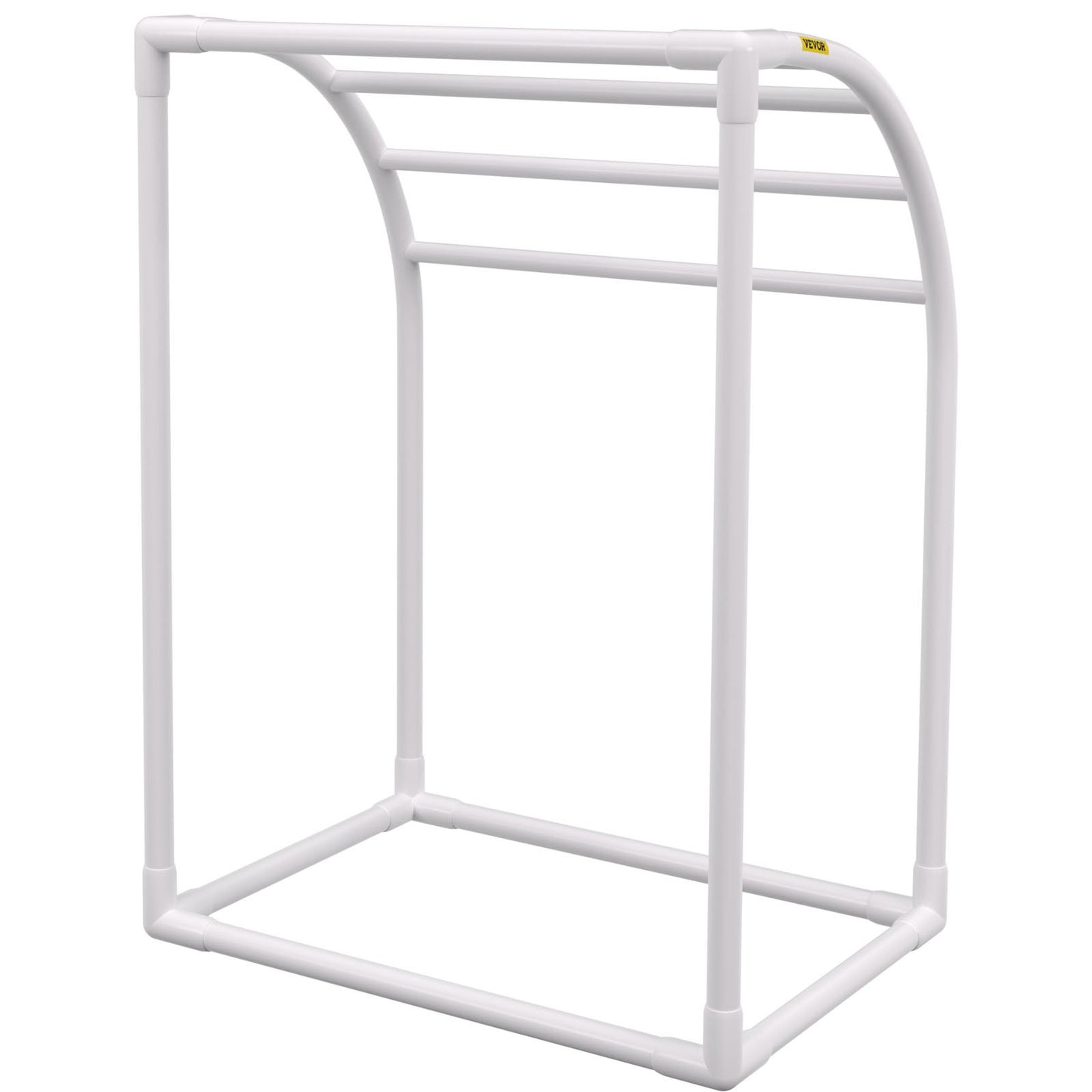 Pool Towel Rack, 5 Bar, Milky, Freestanding Outdoor PVC Curved Poolside Storage Organizer, Include 8 Towel V952-MJJBSSXGBDDW52IAUV0