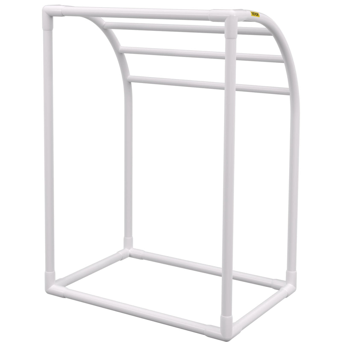 Pool Towel Rack, 5 Bar, Milky, Freestanding Outdoor PVC Curved Poolside Storage Organizer, Include 8 Towel V952-MJJBSSXGBDDW52IAUV0