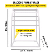Outdoor Towel Rack Pool Towel Rack 7 Bar Curved White Freestanding Patio V952-MJJBSSXGBDDW79AY5V0
