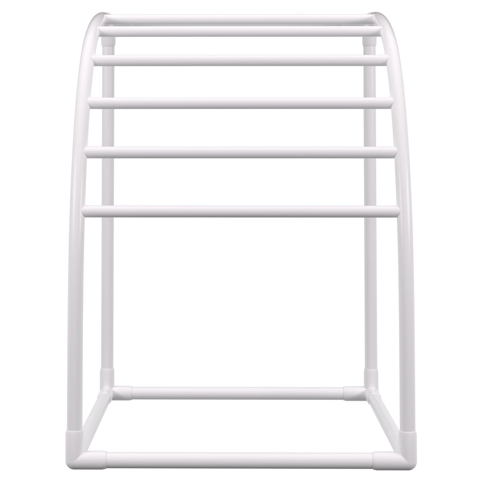 Outdoor Towel Rack Pool Towel Rack 7 Bar Curved White Freestanding Patio V952-MJJBSSXGBDDW79AY5V0