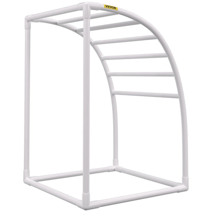 Outdoor Towel Rack Pool Towel Rack 7 Bar Curved White Freestanding Patio V952-MJJBSSXGBDDW79AY5V0