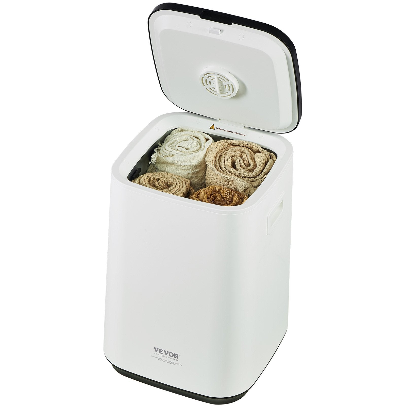 20L Large Towel Warmer Bucket with LED Screen U-shaped Light & Timer White V952-MJJRTBS20LLE5FW2TV3