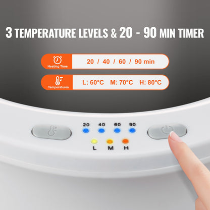 Towel Warmer Bucket, 20L Large Towel Warmer for Bathroom, Auto Shut Off Towel Heater with 4-Level Timer Fits V952-MJJRTBS20LZSPPM89V3