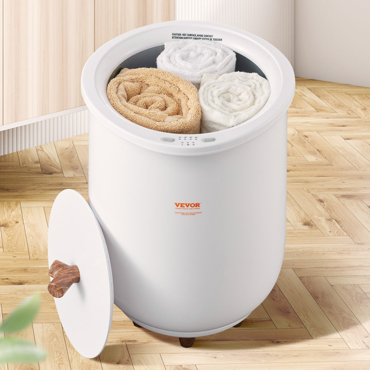 Towel Warmer Bucket, 20L Large Towel Warmer for Bathroom, Auto Shut Off Towel Heater with 4-Level Timer Fits V952-MJJRTBS20LZSPPM89V3