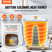 25L Towel Warmer Bucket with LED Screen Bottom Heating Columns Timer White V952-MJJRTBS25LLEJ4BY2V3