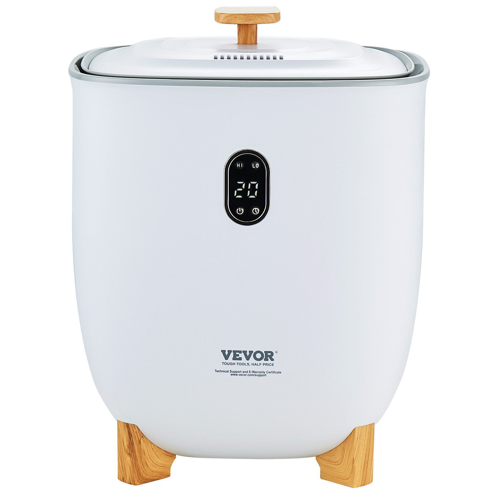 25L Towel Warmer Bucket with LED Screen Bottom Heating Columns Timer White V952-MJJRTBS25LLEJ4BY2V3