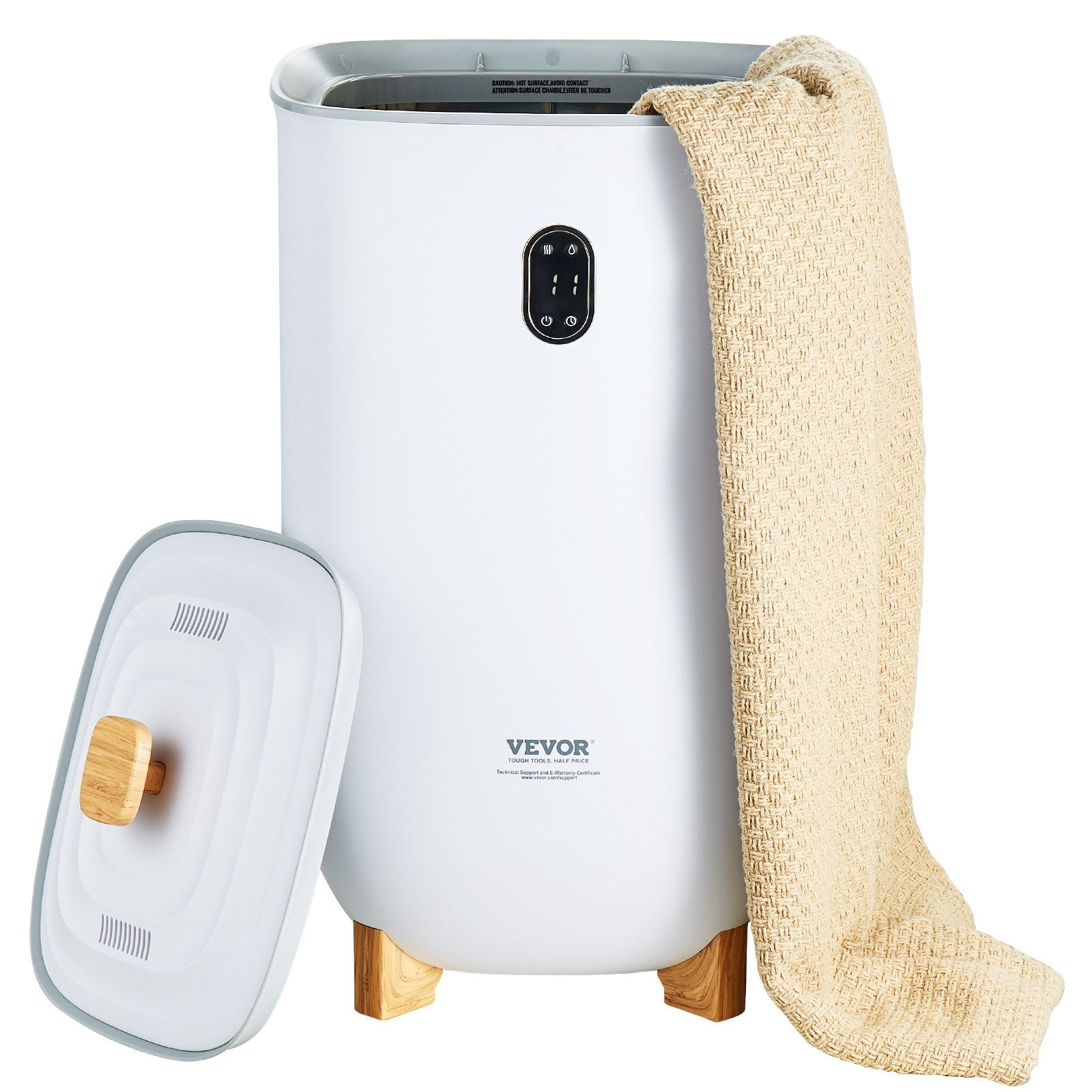35L Large Towel Warmer Bucket with LED Screen Drying Fuction & Timer White V952-MJJRTBS35LLE62PLTV3