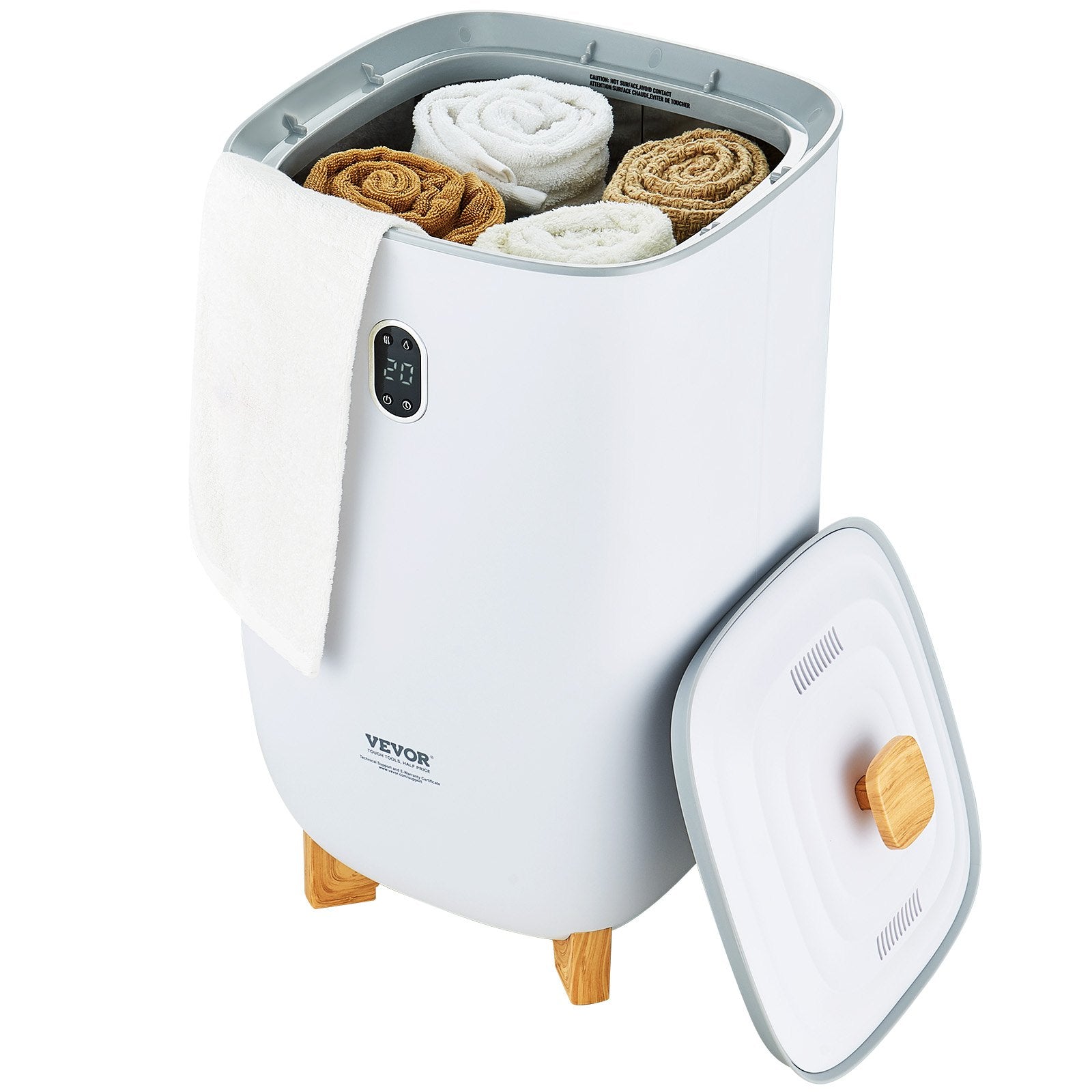 35L Large Towel Warmer Bucket with LED Screen Drying Fuction & Timer White V952-MJJRTBS35LLE62PLTV3