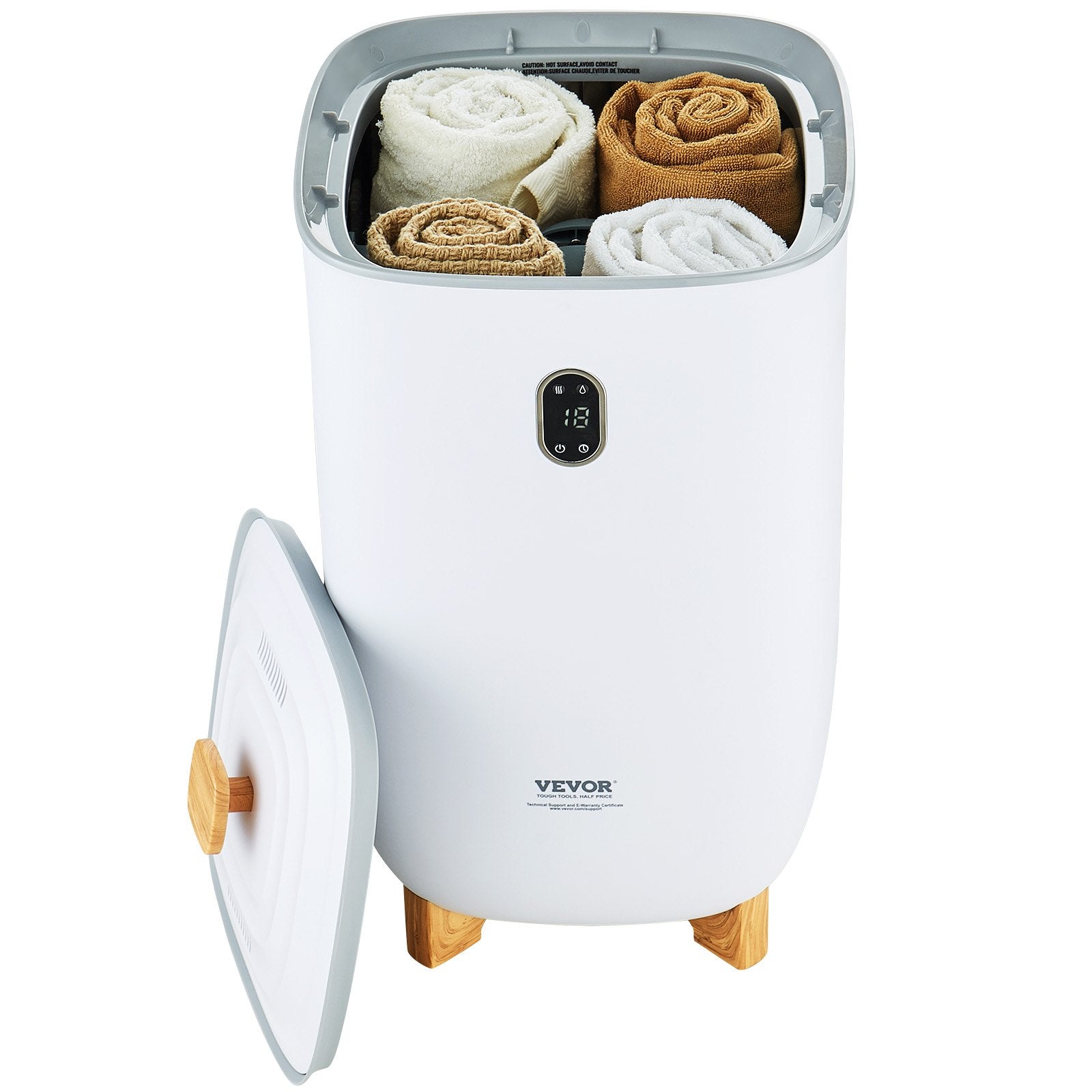 35L Large Towel Warmer Bucket with LED Screen Drying Fuction & Timer White V952-MJJRTBS35LLE62PLTV3