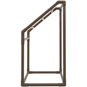 Pool Towel Rack, 5 Bar, Brown, Freestanding Outdoor PVC Trapedozal Poolside Storage Organizer, Include 8 V952-MJJZSTXGBDDW5DYL3V0