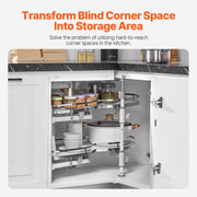 Swing Left Blind Corner Cabinet, Pull Out Organizer for 36 inch Width Blind Cabinet, 2 Tier Height Adjustable V952-MJSNHSPZKDGG5DPG9V0