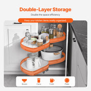 Swing Left Blind Corner Cabinet, Pull Out Organizer for 36 inch Width Blind Cabinet, 2 Tier Height Adjustable V952-MJSNHSPZKDGG5DPG9V0
