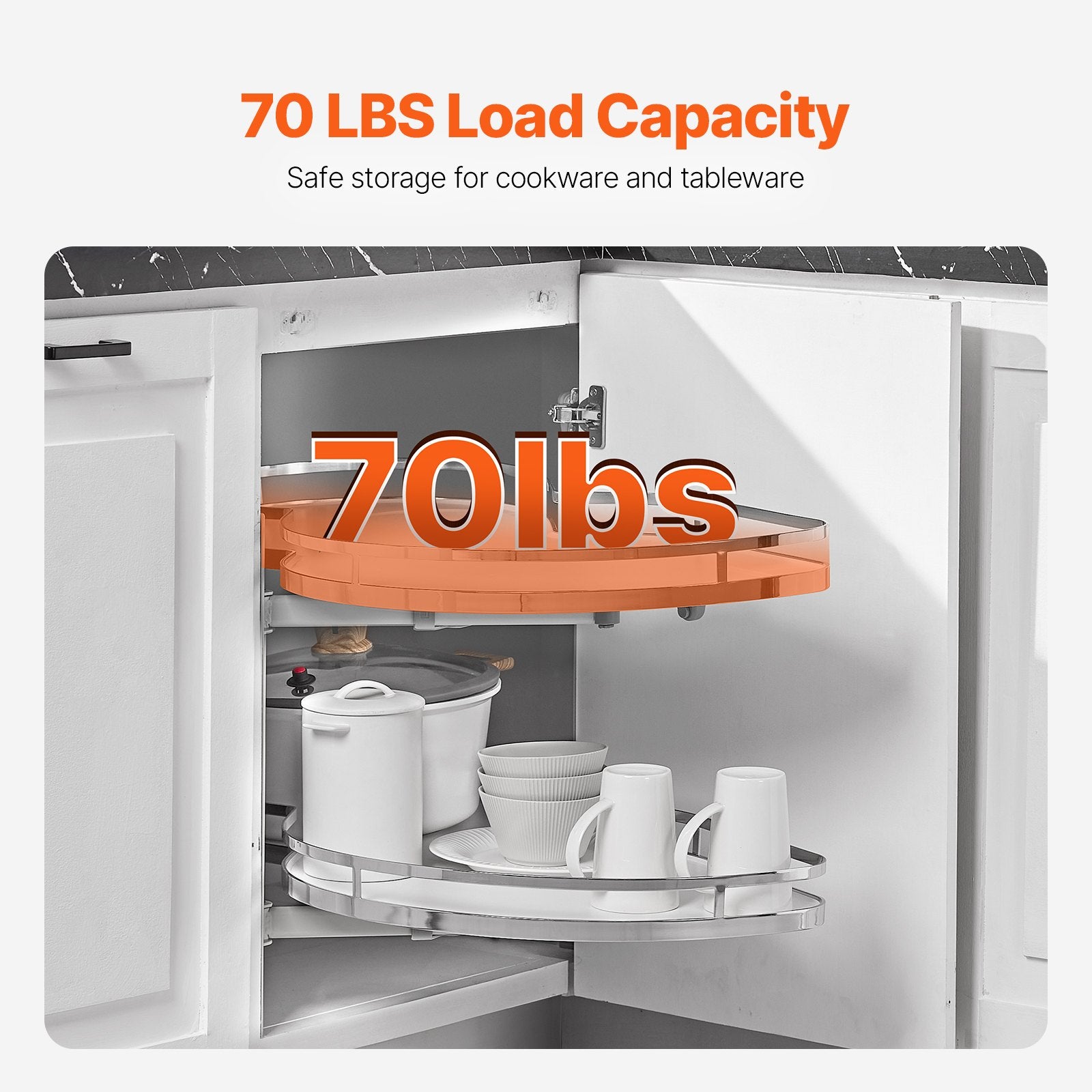Swing Left Blind Corner Cabinet, Pull Out Organizer for 36 inch Width Blind Cabinet, 2 Tier Height Adjustable V952-MJSNHSPZKDGG5DPG9V0