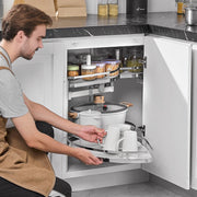 Swing Left Blind Corner Cabinet, Pull Out Organizer for 36 inch Width Blind Cabinet, 2 Tier Height Adjustable V952-MJSNHSPZKDGG5DPG9V0