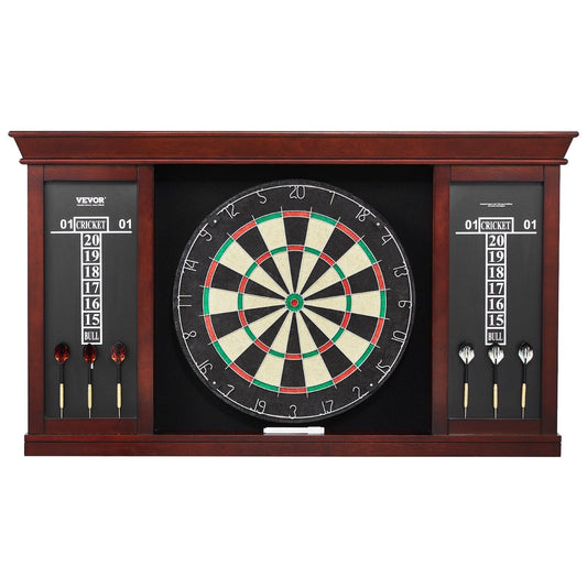 Dartboard and Cabinet Set, Ready-to-Play Bundle Official Size Dartboard Cabinet Set, Steel Tip Dart Cabinet, V952-MJTZZXBFHJK0P1LMJV0