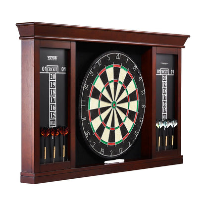 Dartboard and Cabinet Set, Ready-to-Play Bundle Official Size Dartboard Cabinet Set, Steel Tip Dart Cabinet, V952-MJTZZXBFHJK0P1LMJV0