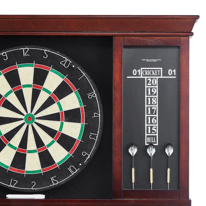 Dartboard and Cabinet Set, Ready-to-Play Bundle Official Size Dartboard Cabinet Set, Steel Tip Dart Cabinet, V952-MJTZZXBFHJK0P1LMJV0