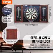 Dartboard and Cabinet Set Official Size Complete Accessory Steel Tip Dart V952-MJTZZXBSKJLEY5IZIV9