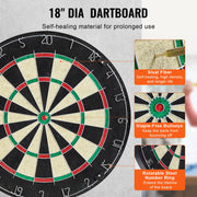 Dartboard and Cabinet Set Official Size Complete Accessory Steel Tip Dart V952-MJTZZXBSKJLEY5IZIV9