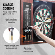 Dartboard and Cabinet Set Official Size Complete Accessory Steel Tip Dart V952-MJTZZXBSKJLEY5IZIV9
