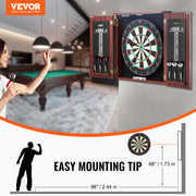 Dartboard and Cabinet Set Official Size Complete Accessory Steel Tip Dart V952-MJTZZXBSKJLEY5IZIV9