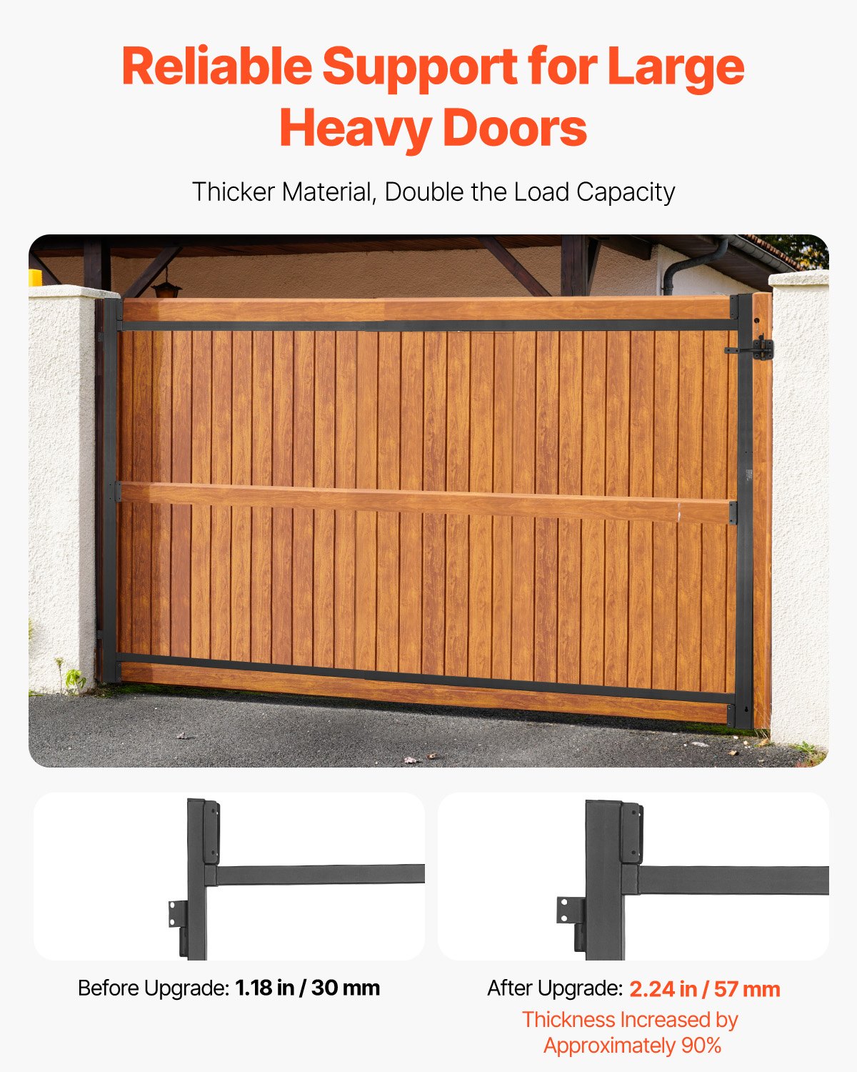 Gate Building Kit, Fits 152.4 to 243.8 cm Wide Openings, Up from 182.9 to 213.4 cm High Fence, Adjustable V952-MKZJ6096W65H4ZBXWV0