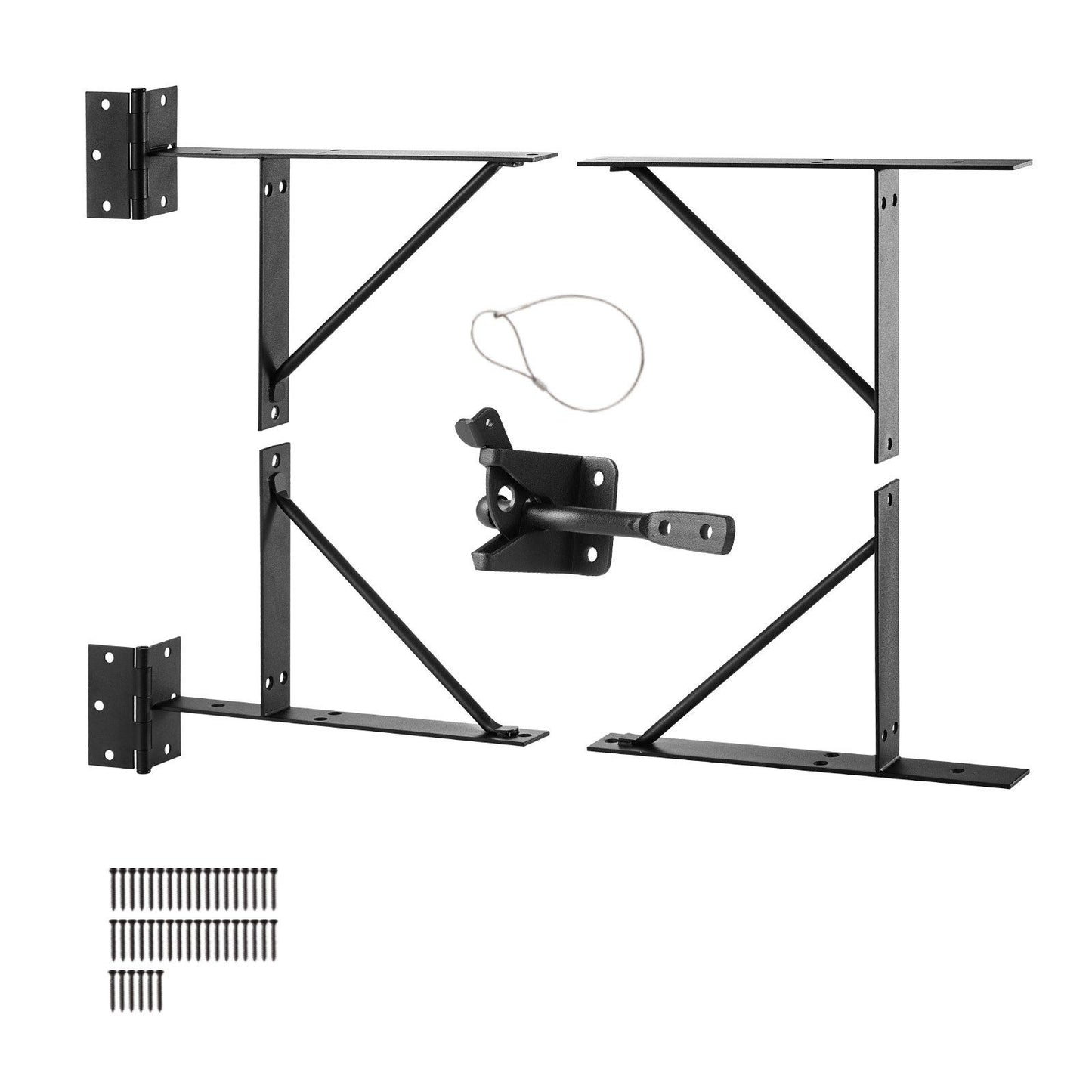 Gate Corner Brace Bracket, Anti Sag Gate Frame Hardware Kit, Gate Frame Brace Bracket with Latch Lock, Latch V952-MKZJXXKTZX1J7PBVNV0