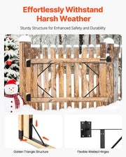 Gate Corner Brace Bracket, Anti Sag Gate Frame Hardware Kit, Gate Frame Brace Bracket with Latch Lock, Latch V952-MKZJXXKTZX1J7PBVNV0