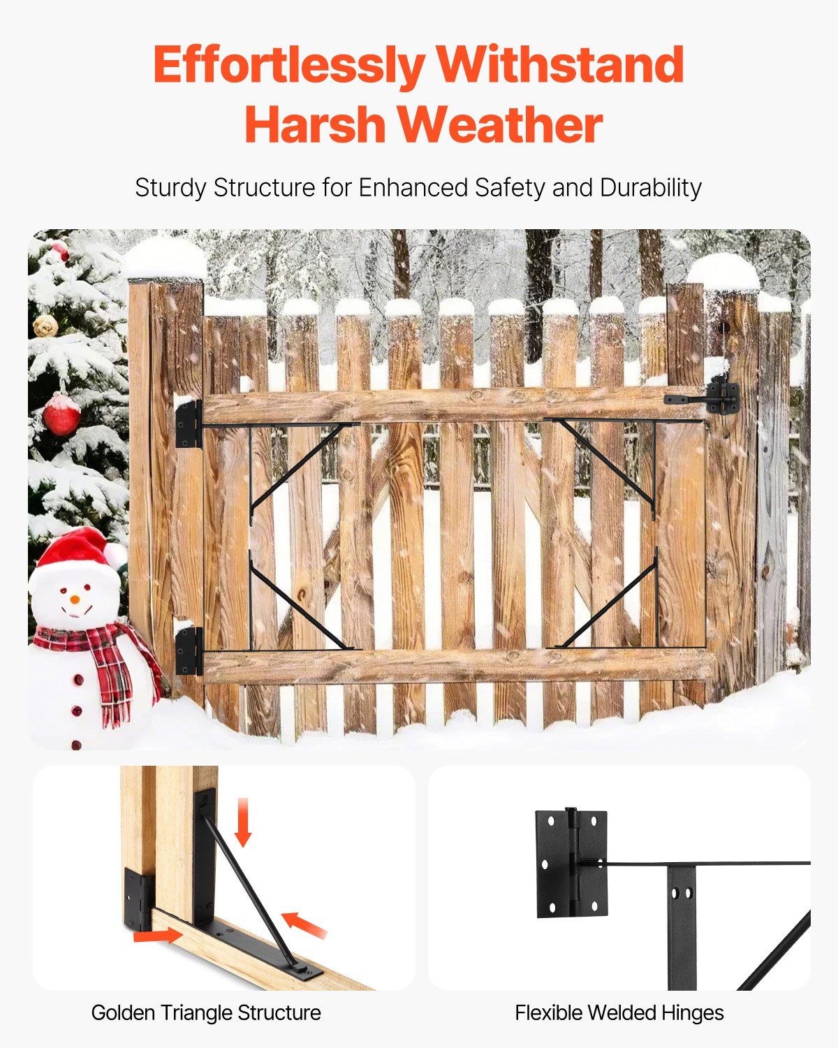 Gate Corner Brace Bracket, Anti Sag Gate Frame Hardware Kit, Gate Frame Brace Bracket with Latch Lock, Latch V952-MKZJXXKTZX1J7PBVNV0