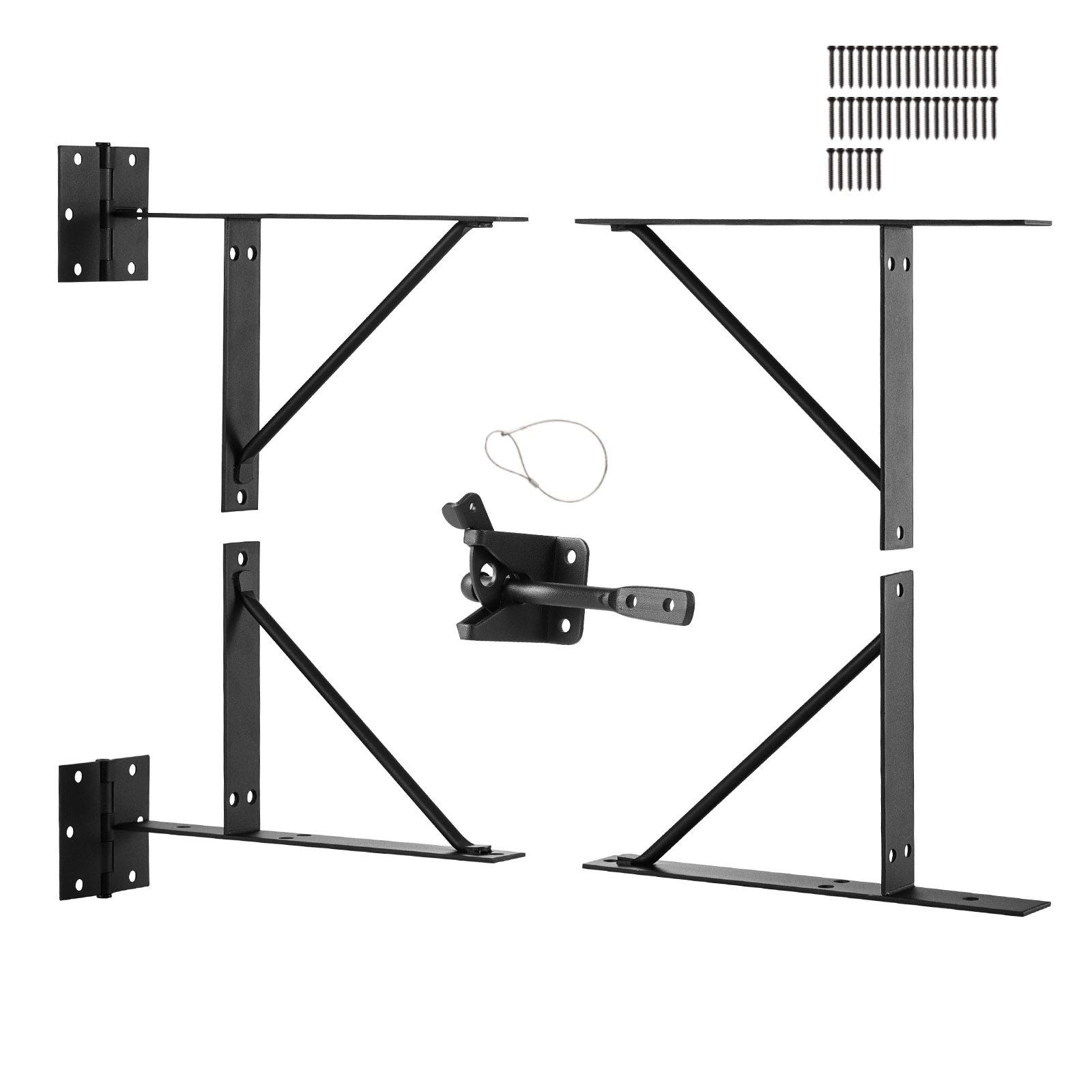 Gate Corner Brace Bracket, Anti Sag Gate Frame Hardware Kit, Gate Frame Brace Bracket with Latch Lock, Latch V952-MKZJXXKTZX1J7PBVNV0