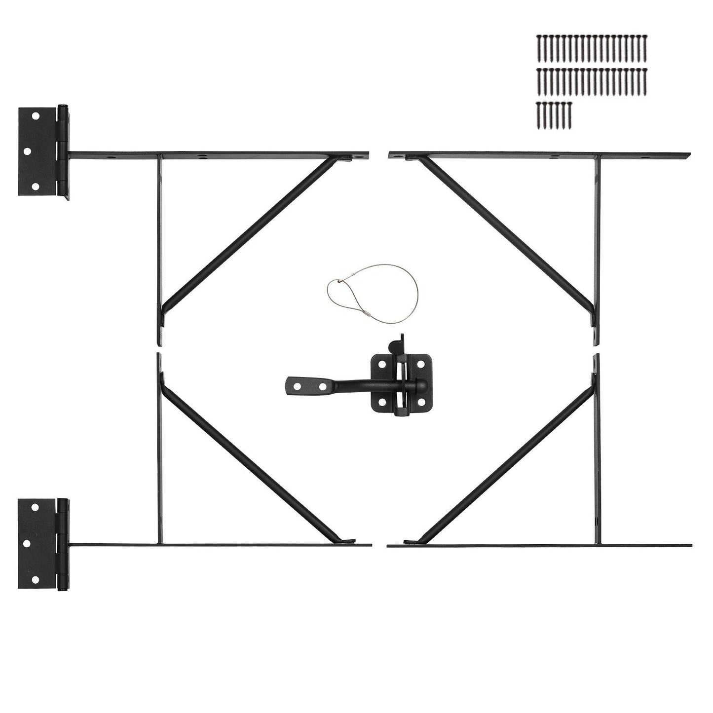 Gate Corner Brace Bracket, Anti Sag Gate Frame Hardware Kit, Gate Frame Brace Bracket with Latch Lock, Latch V952-MKZJXXKTZX1J7PBVNV0