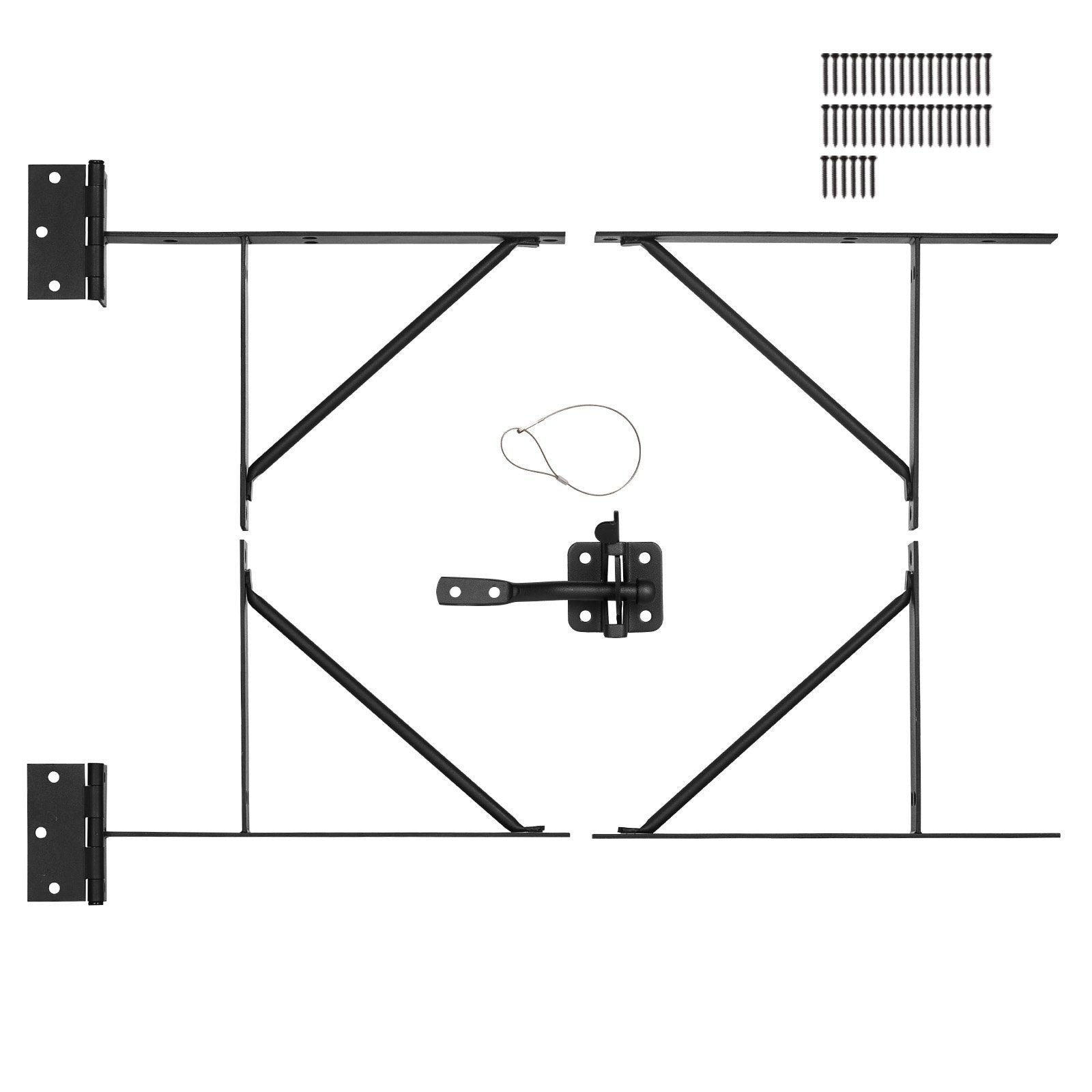 Gate Corner Brace Bracket, Anti Sag Gate Frame Hardware Kit, Gate Frame Brace Bracket with Latch Lock, Latch V952-MKZJXXKTZX1J7PBVNV0