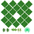 Artificial Boxwood Panels, 20 PCS 20""x20"" Boxwood Hedge Wall Panels, PE Artificial Grass Backdrop Wall V952-ML202020PC400OWRLV0