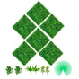 Artificial Boxwood Panels, 6 PCS50.8x50.8cmBoxwood Hedge Wall Panels, PE Artificial Grass Backdrop Wall 4 cm, V952-MLC20206PC400O5TNV0
