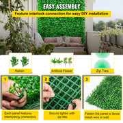 Artificial Boxwood Panels, 6 PCS50.8x50.8cmBoxwood Hedge Wall Panels, PE Artificial Grass Backdrop Wall 4 cm, V952-MLC20206PC400O5TNV0