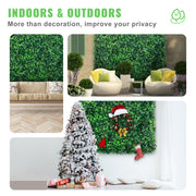 Artificial Boxwood Panel UV 12pcs Boxwood Hedge Wall Panels Artificial Grass Backdrop Wall 20X20" 4cm Green V952-MLCZWQ12PC20X2001V0