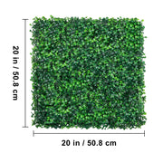 Artificial Boxwood Panel UV 12pcs Boxwood Hedge Wall Panels Artificial Grass Backdrop Wall 20X20" 4cm Green V952-MLCZWQ12PC20X2001V0