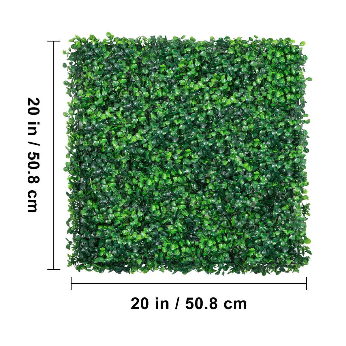 Artificial Boxwood Panel UV 12pcs Boxwood Hedge Wall Panels Artificial Grass Backdrop Wall 20X20" 4cm Green V952-MLCZWQ12PC20X2001V0